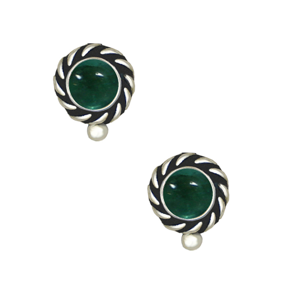 Sterling Silver Little Fluorite Post Stud Earrings